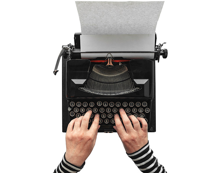 Copywriting - obrázek znázorňující psací stroj - Online marketingová agentura Your Hero